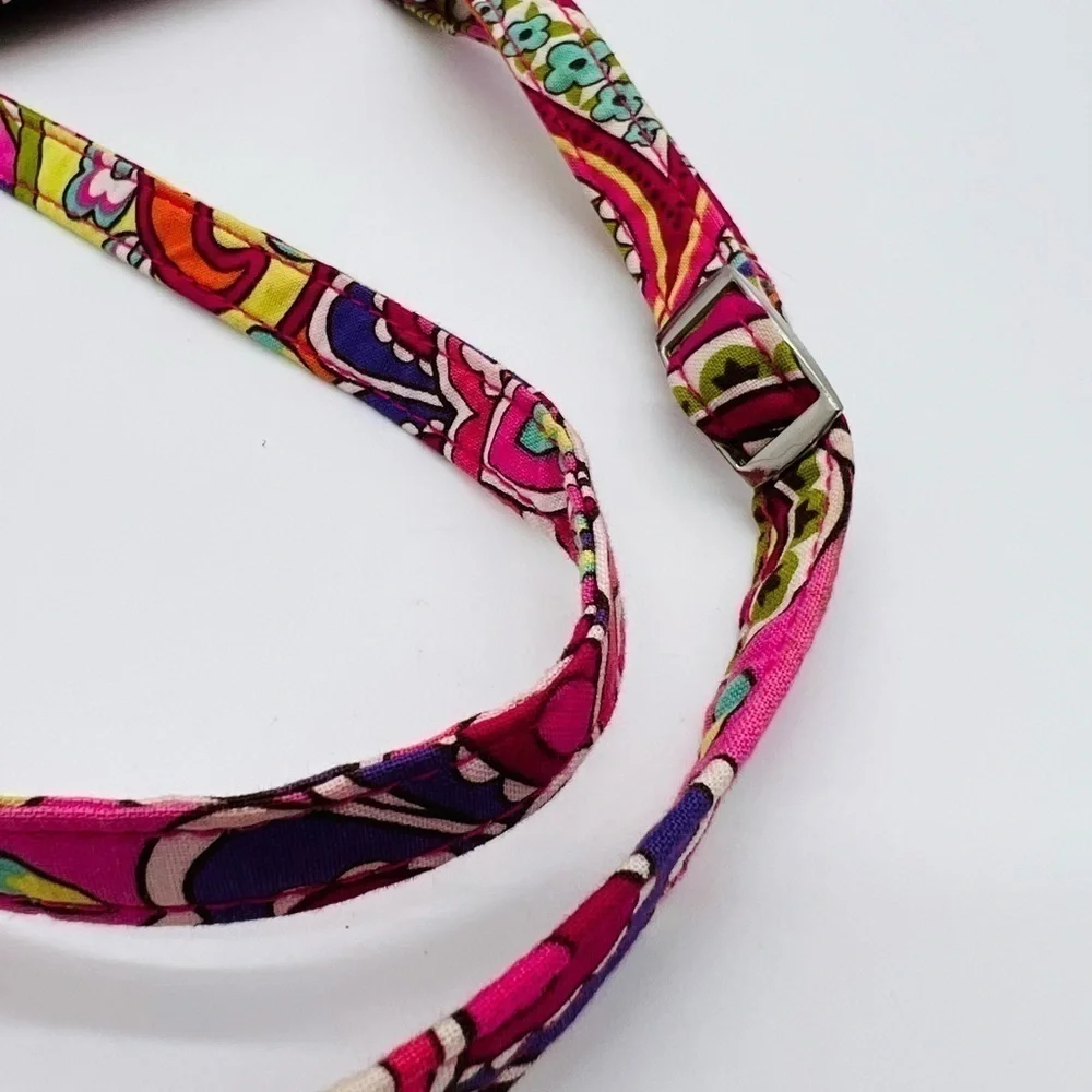 VERA BRADLEY SMALL CROSSBODY BAG WITH LOTS OF POCKETS VIBRANT PINK, ORANGE
